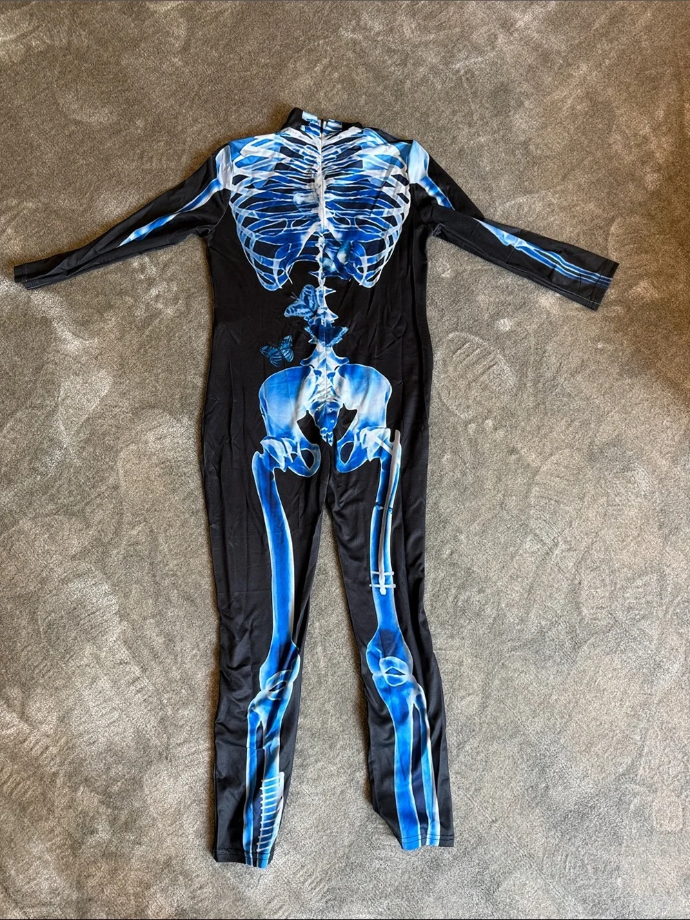 Blue Skeleton Kids One-Piece Costume